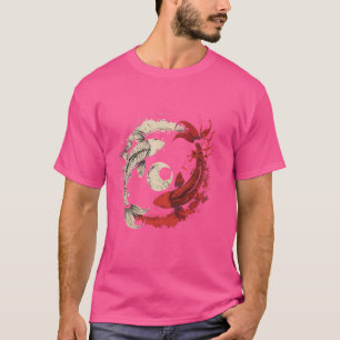 Koi Yin Yang Koi Fish Japanese Koi Carp Fish Asian T-Shirt