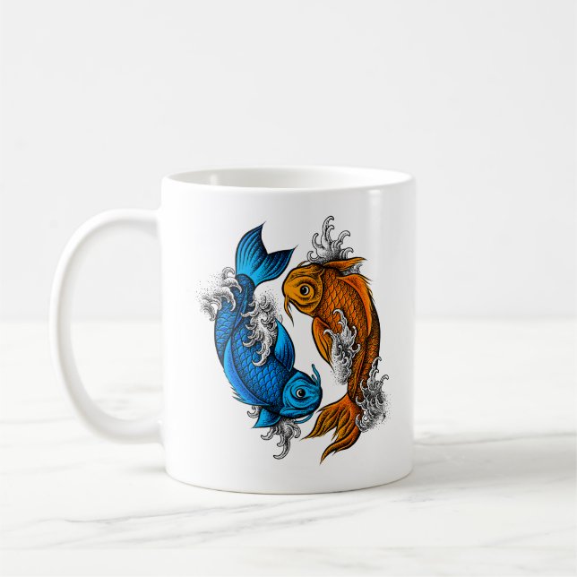 Koi Ying Yang Coffee Mug (Left)