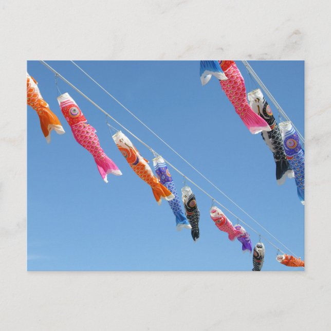 Koinobori (carp streamers): Japan Postcard (Front)
