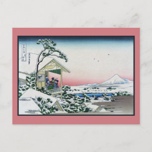 Koishikawa Tea House View Mt. Fuji by Hokusai Postcard