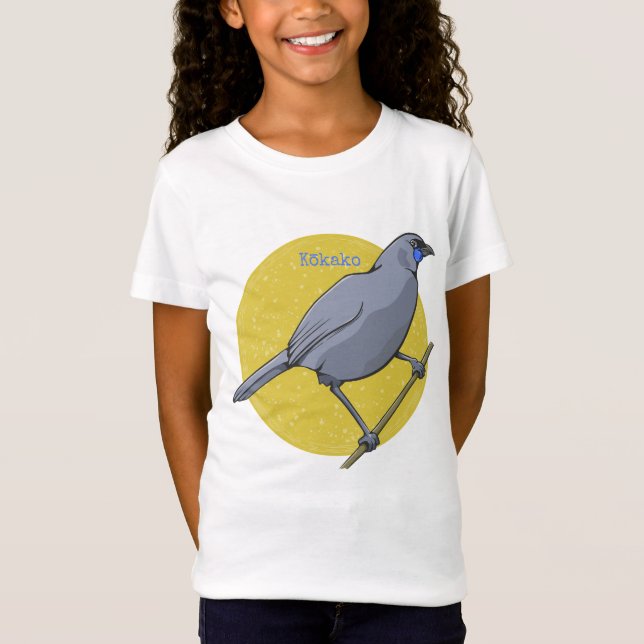 Kokako Nz Bird T-Shirt (Front)