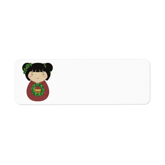 Kokeshi Christmas Wreath (Front)