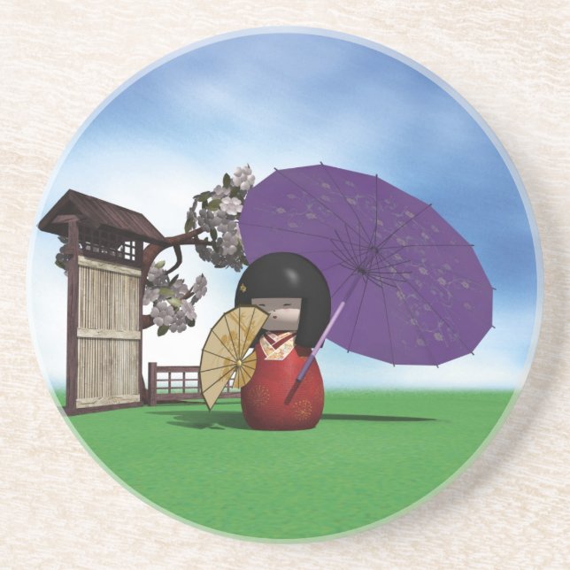 Kokeshi Doll Coaster (Front)
