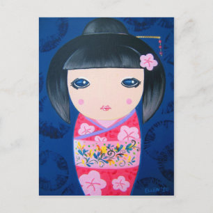 Kokeshi Doll - Harumi Postcard