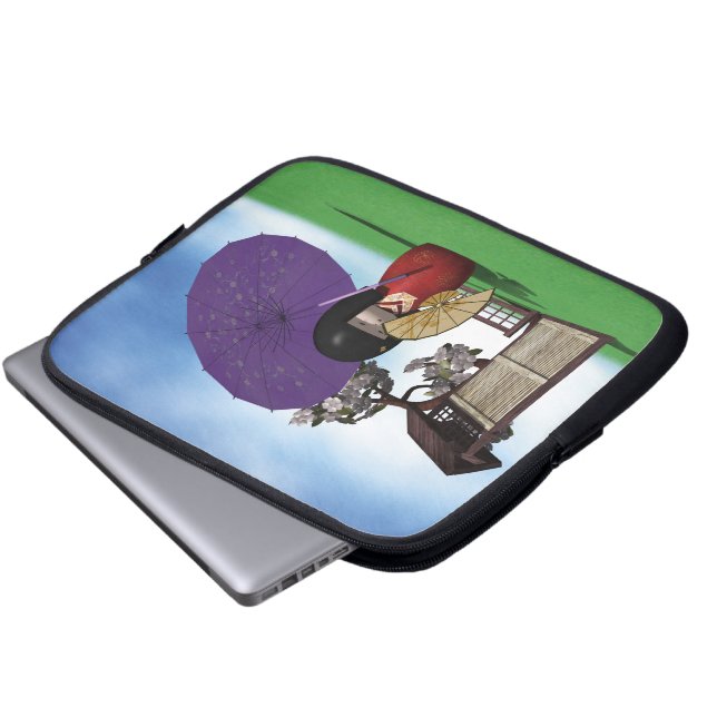 Kokeshi Doll Laptop Sleeve (Front Bottom)
