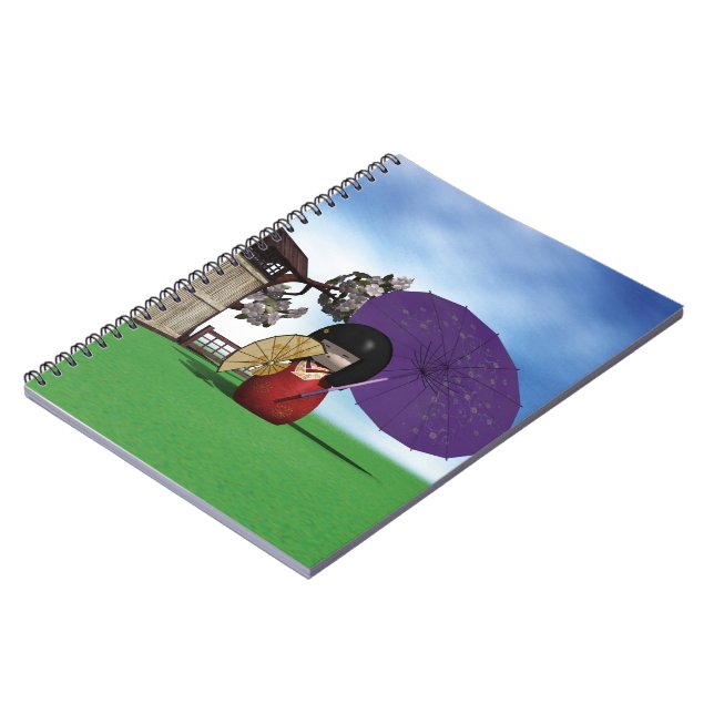 Kokeshi Doll Spiral Notebook (Left Side)