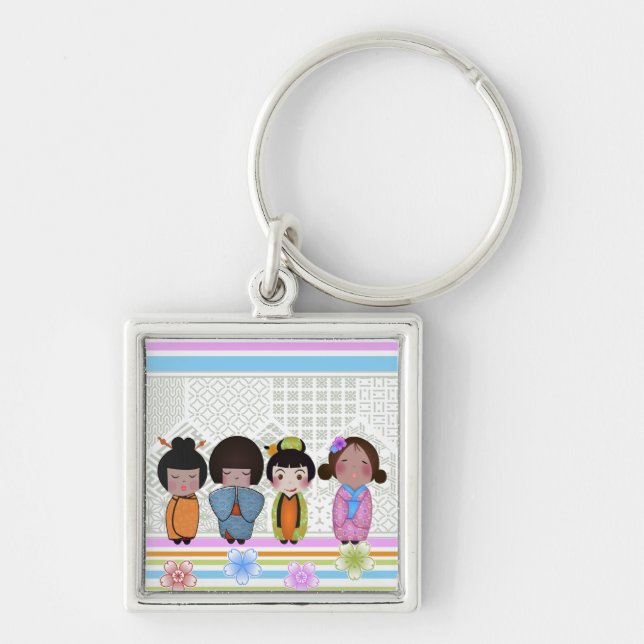 kokeshi dolls key ring (Front)