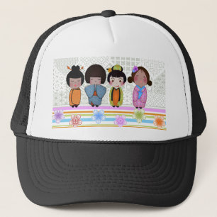 kokeshi dolls trucker hat