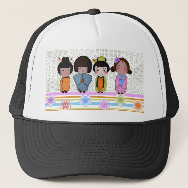 kokeshi dolls trucker hat (Front)