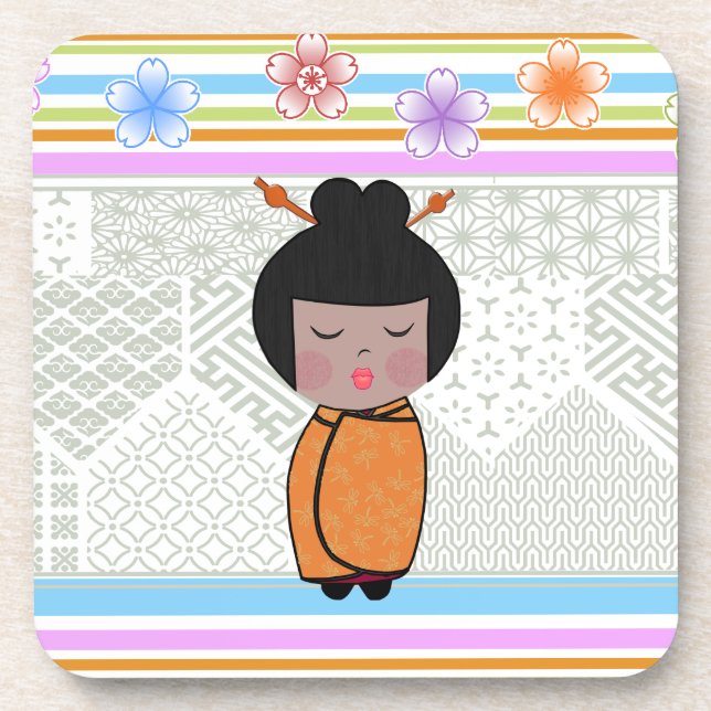 kokeshi dragonflies coaster (Front)