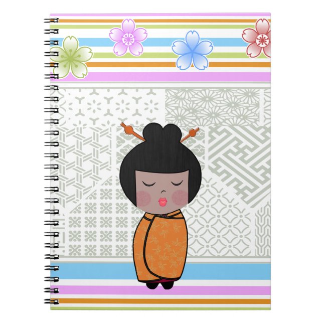 kokeshi dragonflies spiral notebook (Front)