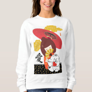 KOKESHI LOVE  Chow dog furoshiki valentine Sweatshirt
