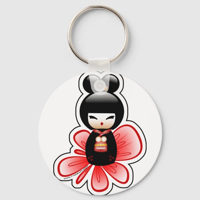 kokeshi-mickey-sfondo-t key ring (Front)