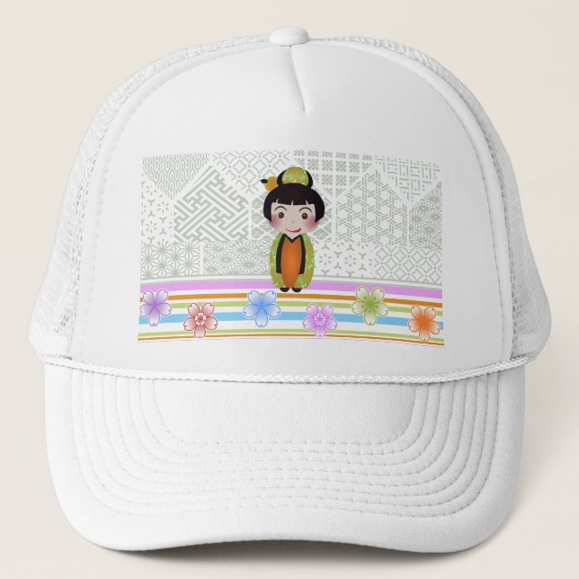 kokeshi noshi trucker hat (Front)