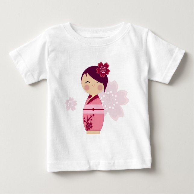 Kokeshi Sakura Baby Tee (Front)