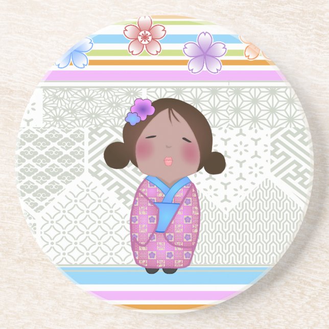 kokeshi sakura coaster (Front)