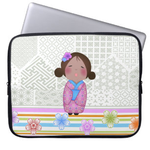 kokeshi sakura laptop sleeve