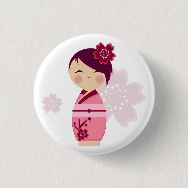 Kokeshi Sakura Pin (Front)