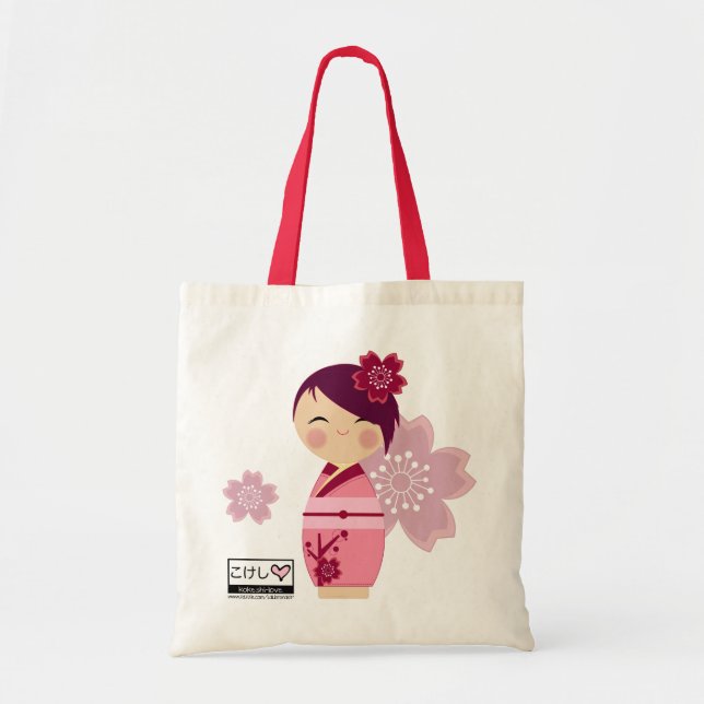 Kokeshi Sakura Tote (Front)