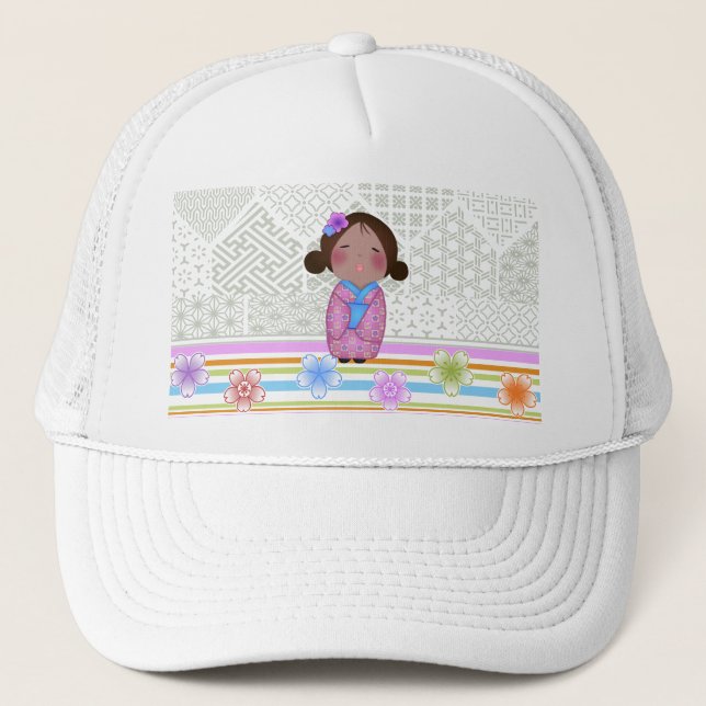 kokeshi sakura trucker hat (Front)