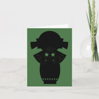 Kokeshi Star Silhouette Note Card