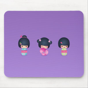 kokeshi Three Mousepad