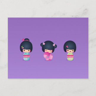 kokeshi Three Postcard