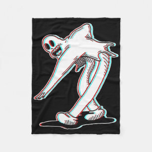 Koko The Clown Ghost Glitch Dancing Fleece Blanket