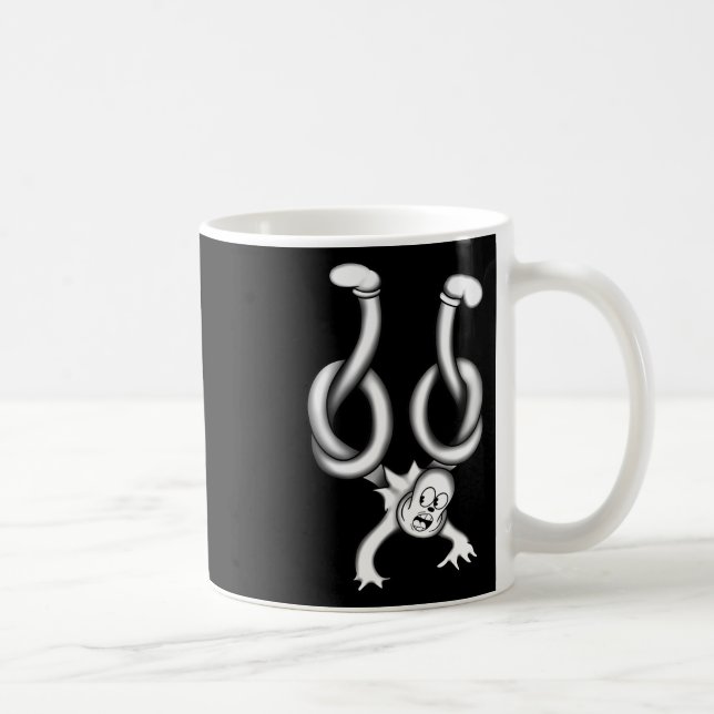 Koko The Clown Ghost Twisted Up  Coffee Mug (Right)