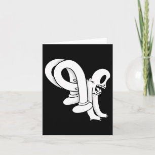 Koko The Clown Ghost Twisty Blackwork  Card