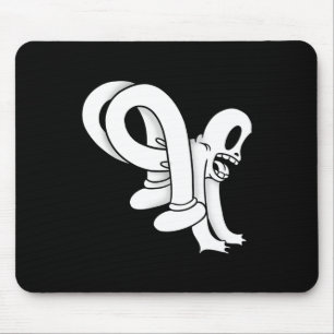 Koko The Clown Ghost Twisty Blackwork  Mouse Pad