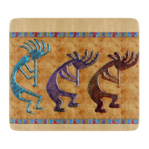 Kokopelli 3D Anasazi Native American Motif Cutting Board