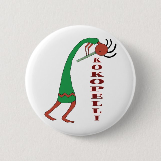 kokopelli 6 cm round badge (Front)