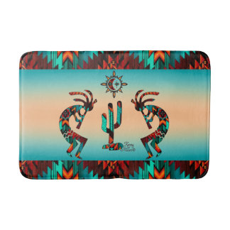 Kokopelli And Cactus Bath Mat
