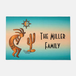 Kokopelli And Cactus Welcome Doormat