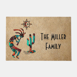 Kokopelli And Cactus Welcome Doormat