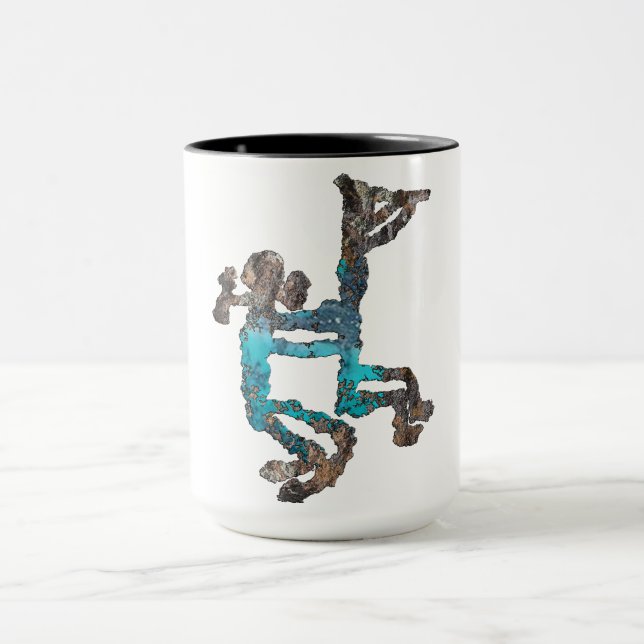 Kokopelli and Female Petroglyph Mug (Center)