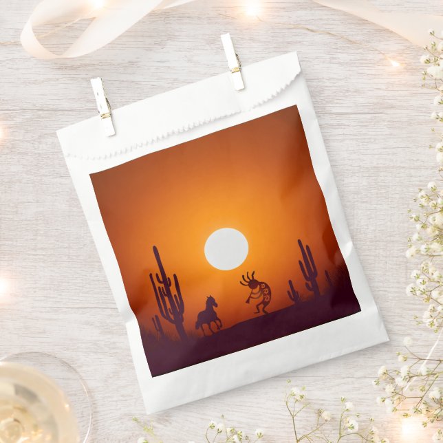 Kokopelli Arizona desert Southwestern Favour Bags (Clipped)