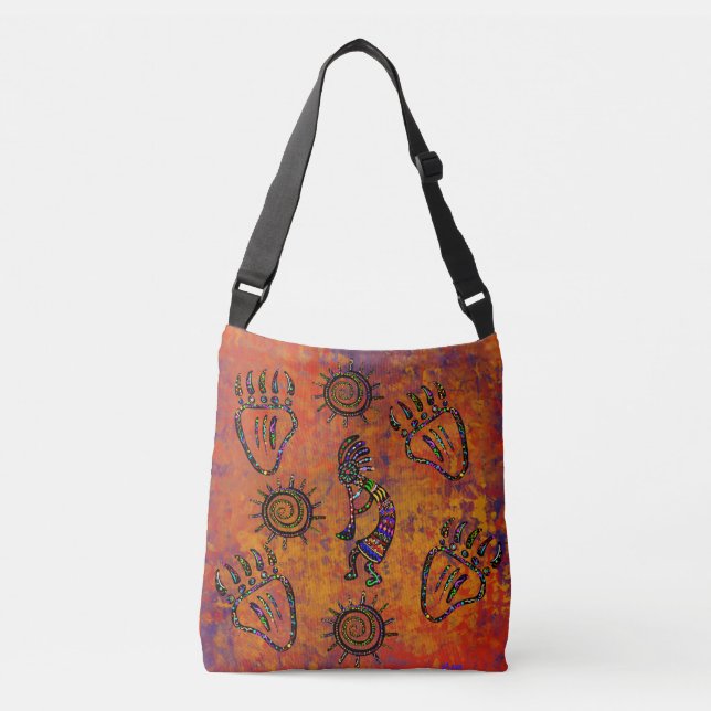 Kokopelli Art Crossbody Bag (Front)