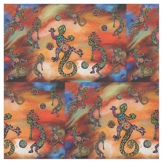 Kokopelli Art Fabric (Close Up)