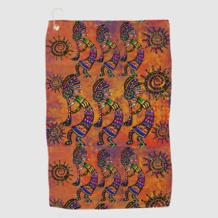 Kokopelli Art Golf Towel