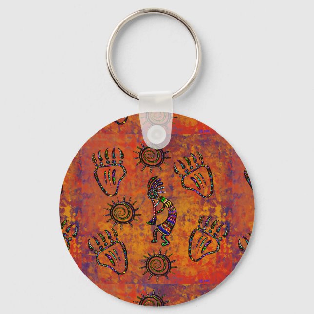 Kokopelli Art Key Ring (Front)