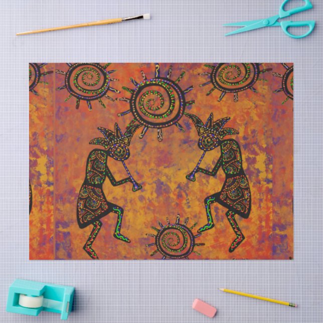 Kokopelli Art Kitchen Towel Tissue Paper (Craft)