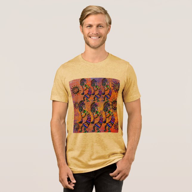 Kokopelli Art Kitchen Towel Tri-Blend Shirt (Front Full)