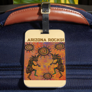 Kokopelli Art Luggage Tag