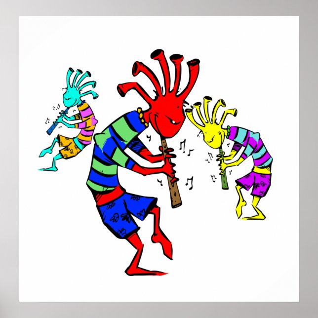 Kokopelli Art Music Trio Poster (Front)