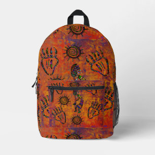 Kokopelli Art Printed Backpack