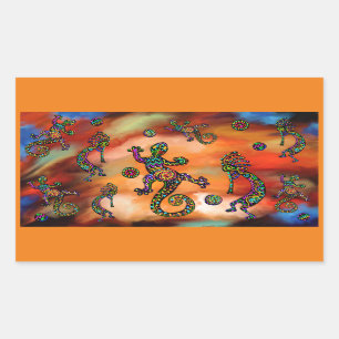 Kokopelli Art Rectangular Sticker