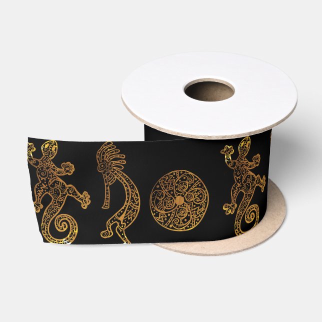 Kokopelli Art Satin Ribbon (Spool)