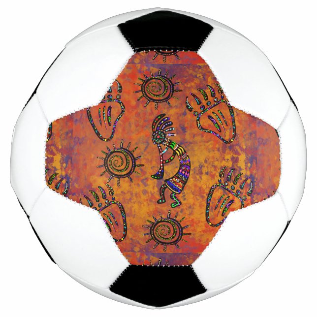 Kokopelli Art Soccer Ball (Front)